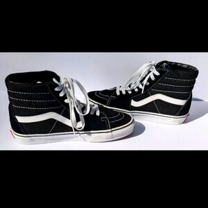 VANS Sk8- High Black White Men's Size 7 Women's 8.5 Skate Shoes